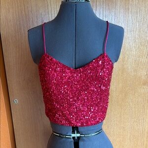 Alice + Olivia Sequin Cami Top - C